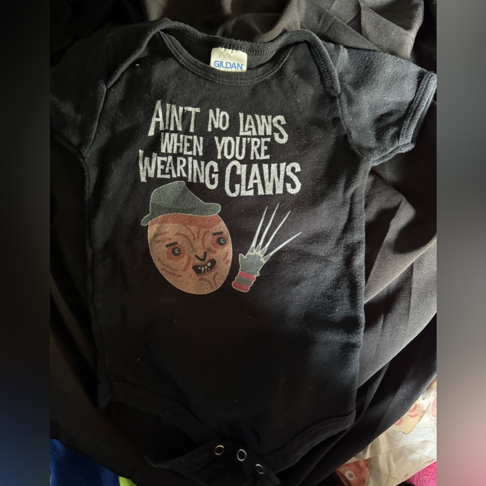 Freddy Krueger baby onesie